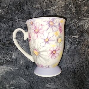 Floral Ceramic Mug with Handle